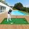 Green Golf Putting Green PP Rubber 3 Holes Complete Accessory Set Portable
